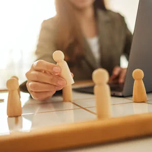 Small business owner reviewing financial data to plan strategic investments for growth.